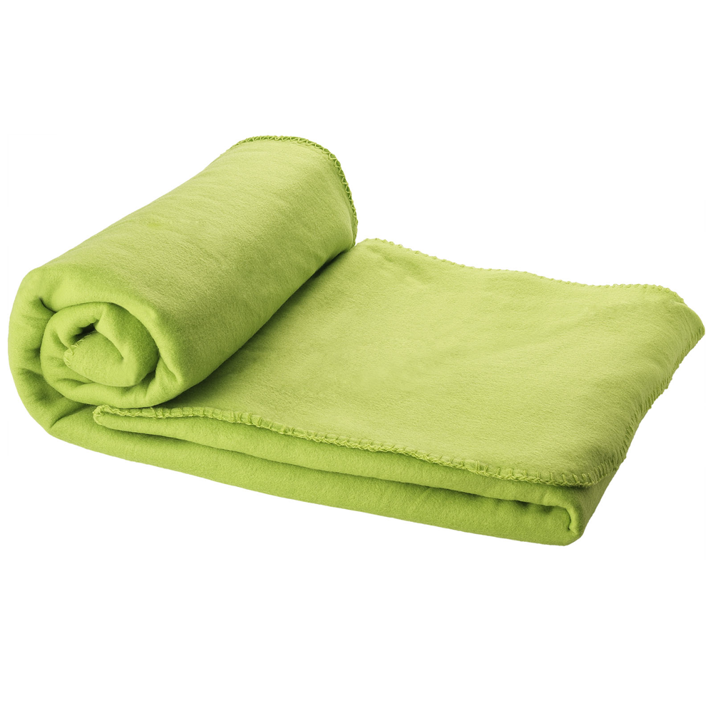 Huggy fleecetæppe med pose 150 x 120 cm i farven Limefarvet