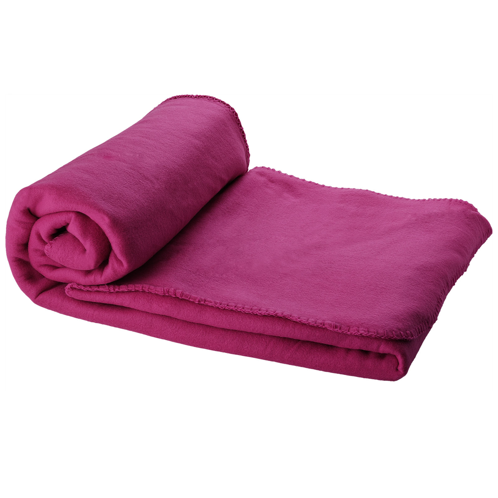Huggy fleecetæppe med pose 150 x 120 cm i farven Magenta