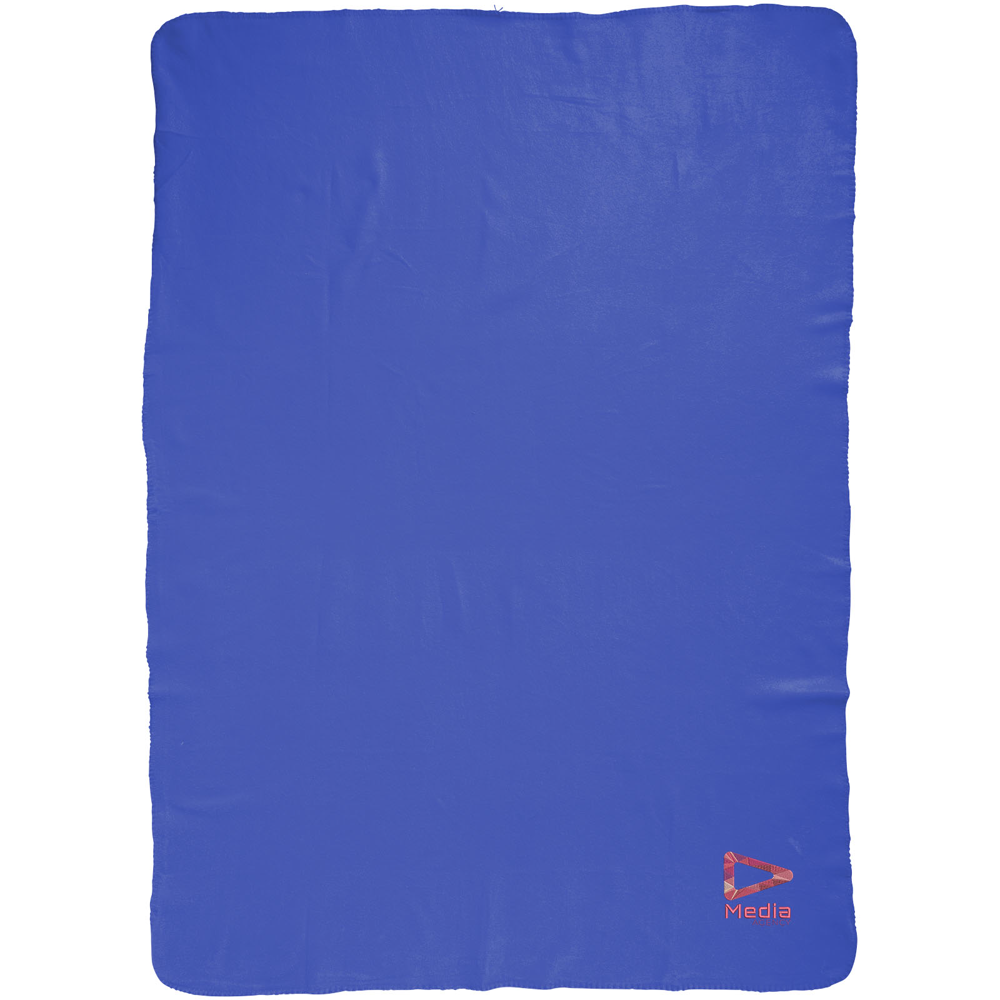 Huggy fleecetæppe med pose 150 x 120 cm i farven Kongeblå