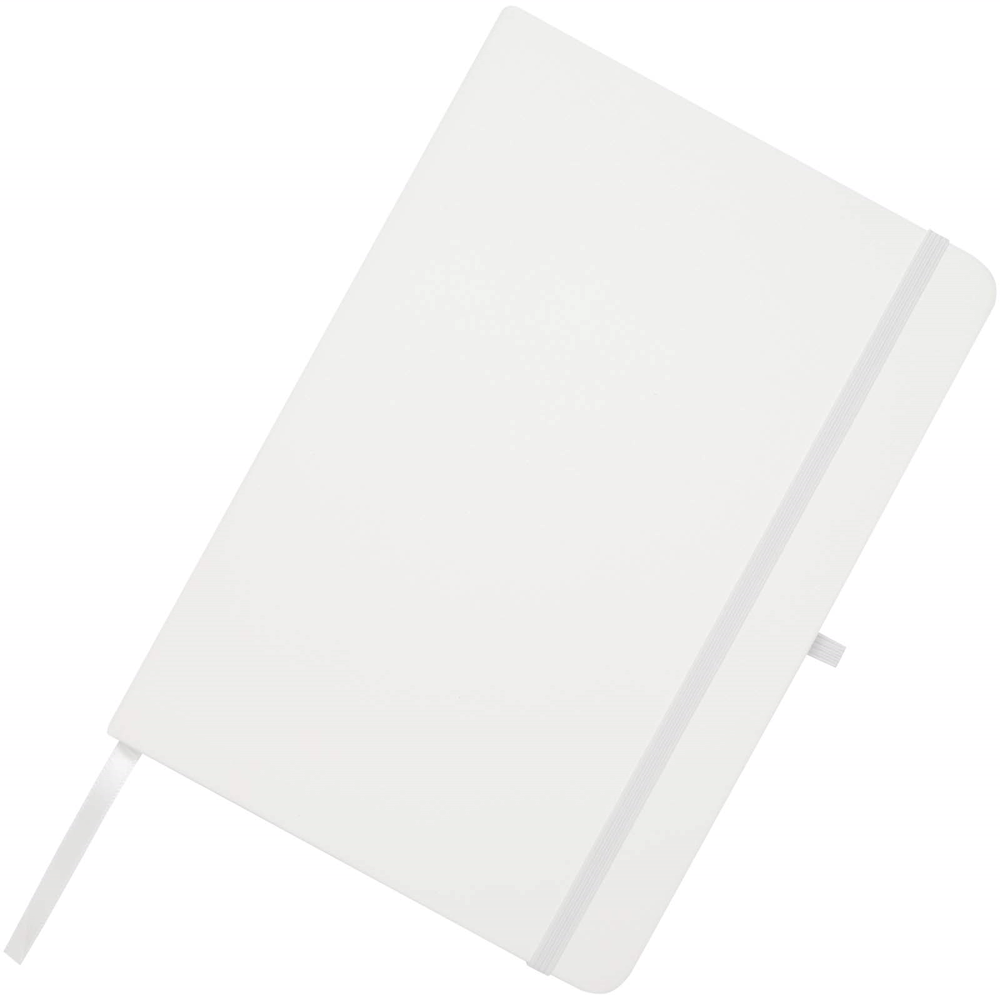 Teak A5 genvunden hardcover notesbog med linjerede sider i farven Hvid