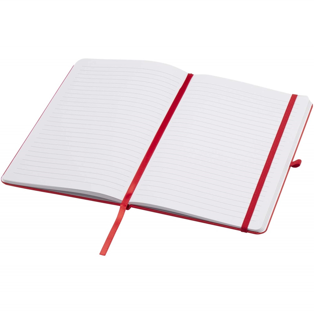 Teak A5 genvunden hardcover notesbog med linjerede sider i farven Rød