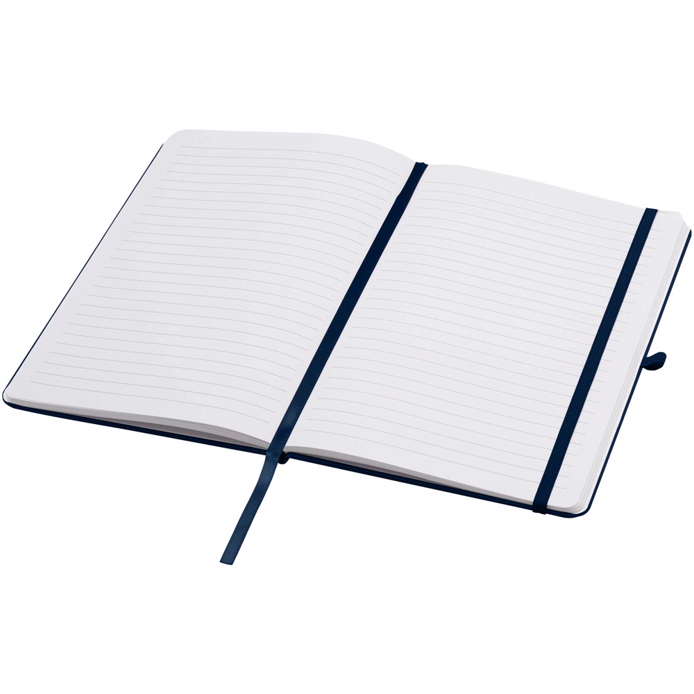 Teak A5 genvunden hardcover notesbog med linjerede sider i farven Marineblå