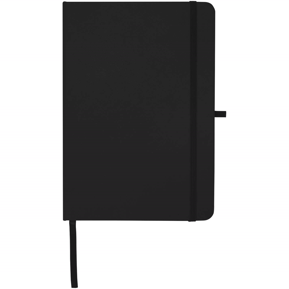 Teak A5 genvunden hardcover notesbog med linjerede sider i farven Ensfarvet sort