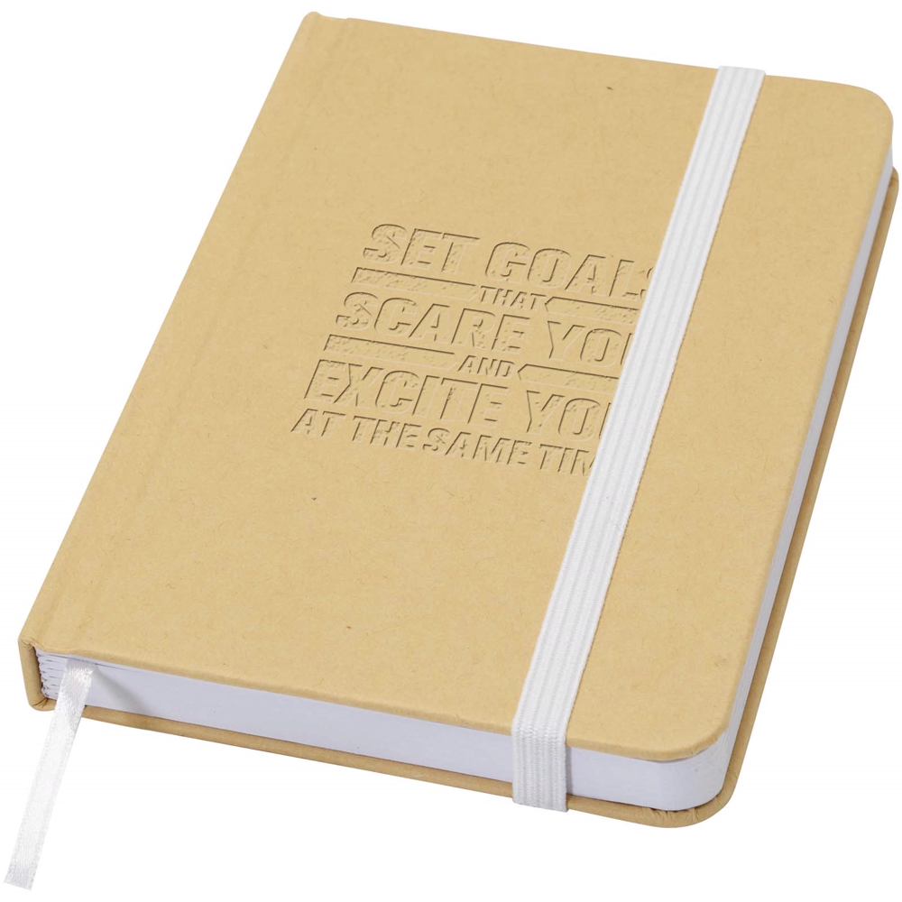 Reed A6 genvunden hardcover notesbog med almindelige sider i farven Hvid