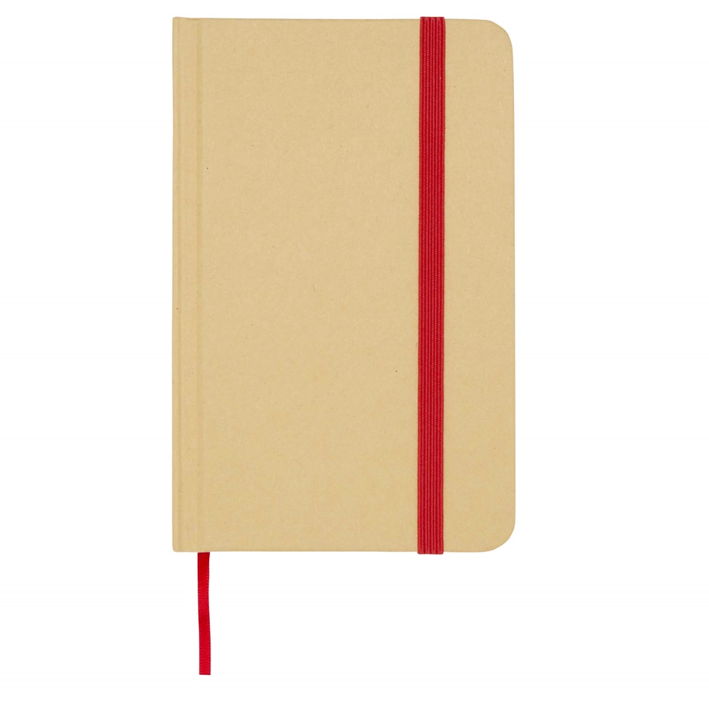 Reed A6 genvunden hardcover notesbog med almindelige sider i farven Rød