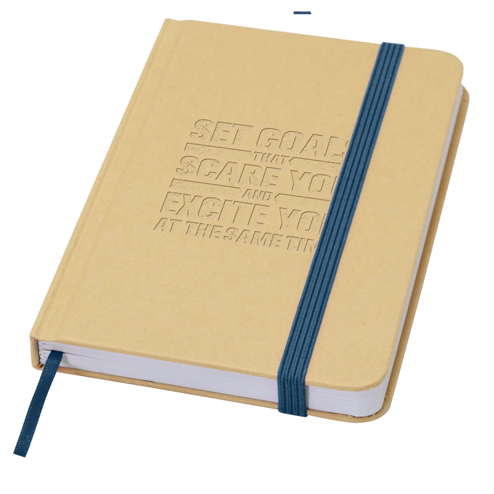 Reed A6 genvunden hardcover notesbog med almindelige sider i farven Havblå