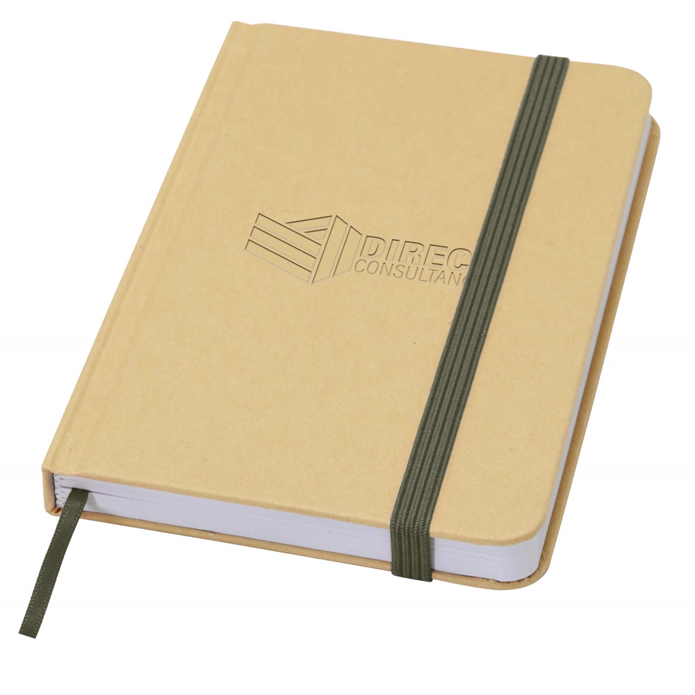 Reed A6 genvunden hardcover notesbog med almindelige sider i farven Skovgrøn