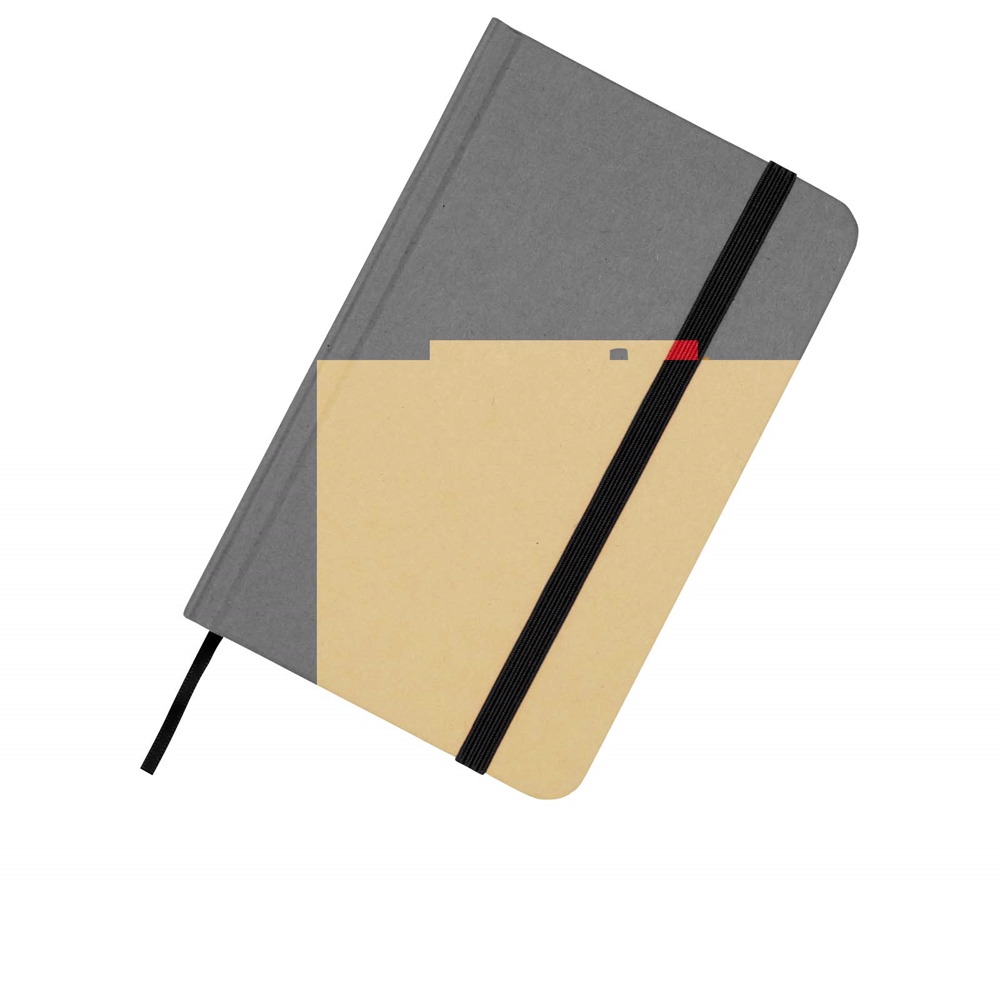 Reed A6 genvunden hardcover notesbog med almindelige sider i farven Ensfarvet sort