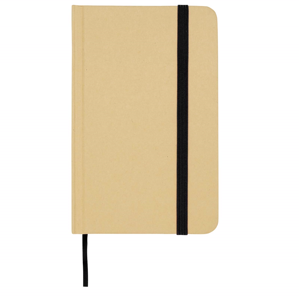 Reed A6 genvunden hardcover notesbog med almindelige sider i farven Ensfarvet sort