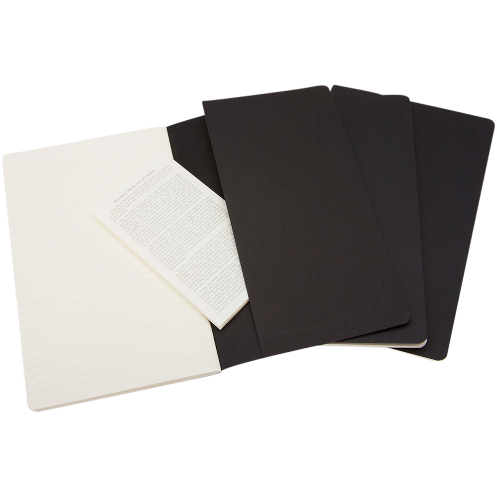 Moleskine Cahier Journal PK - linjeret i farven Ensfarvet sort