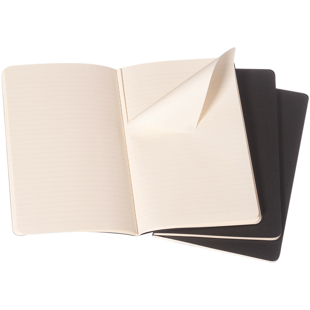 Moleskine Cahier Journal PK - linjeret i farven Ensfarvet sort