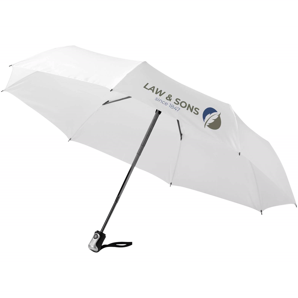 Alex 21,5" foldbar, fuldautomatisk paraply i farven Hvid