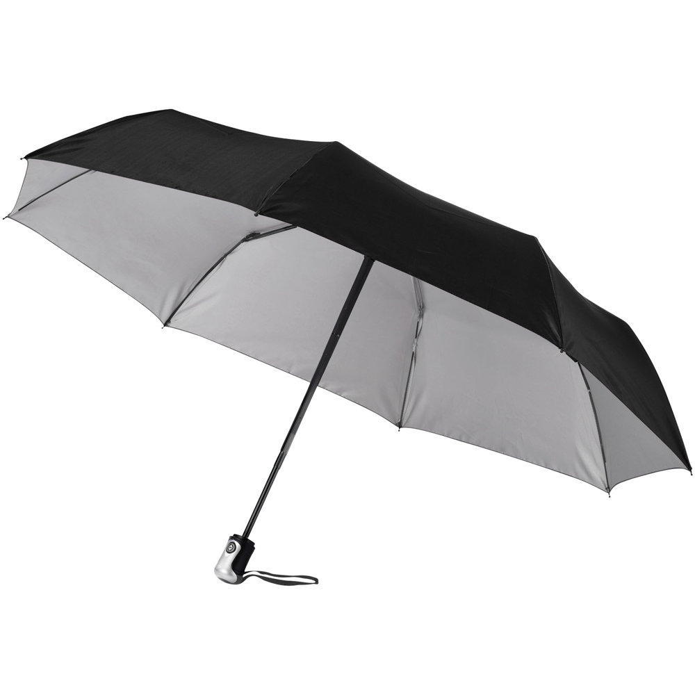 Alex 21,5" foldbar, fuldautomatisk paraply i farven Ensfarvet sort