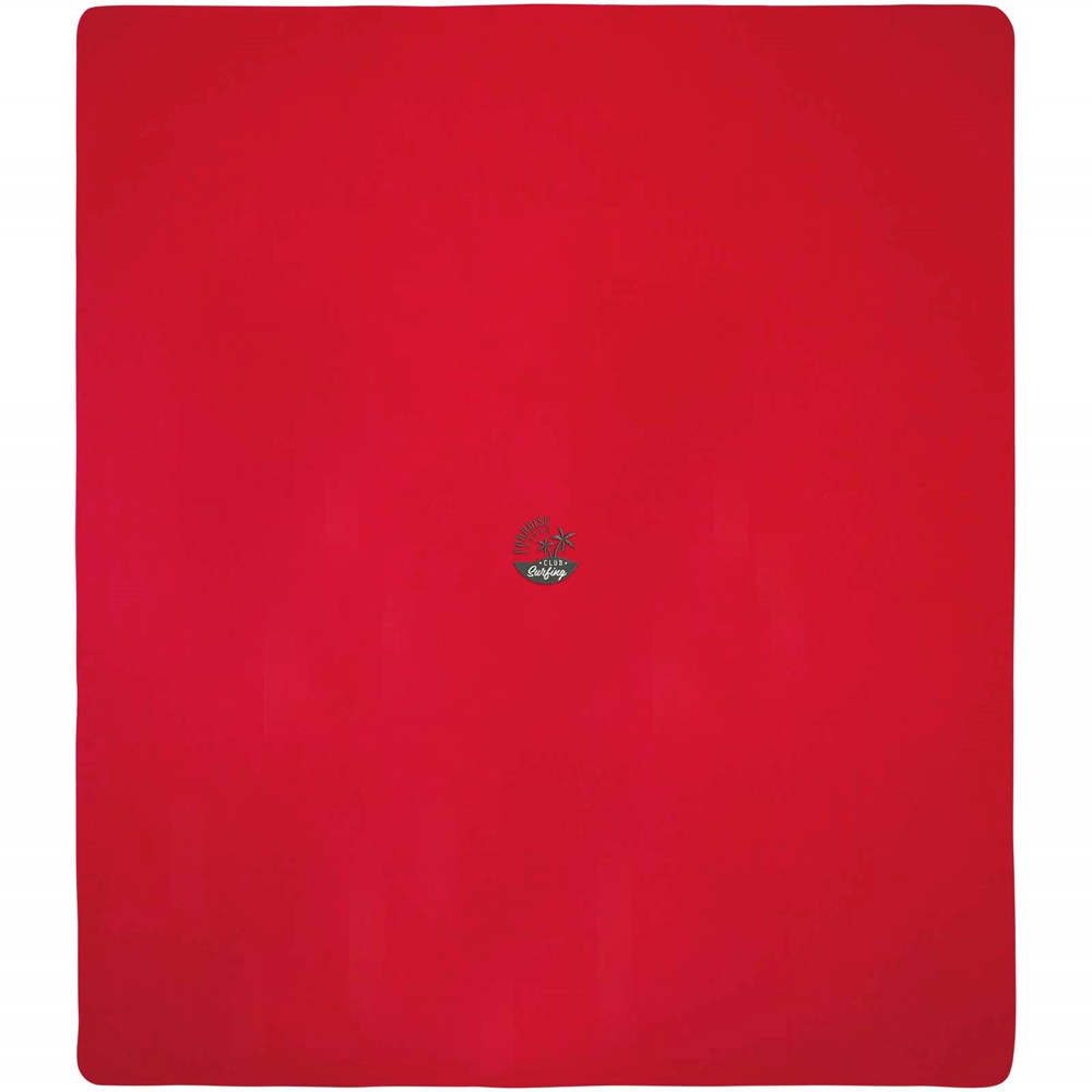 Huggy fleecetæppe med pose 220 x 250 cm i farven Rød