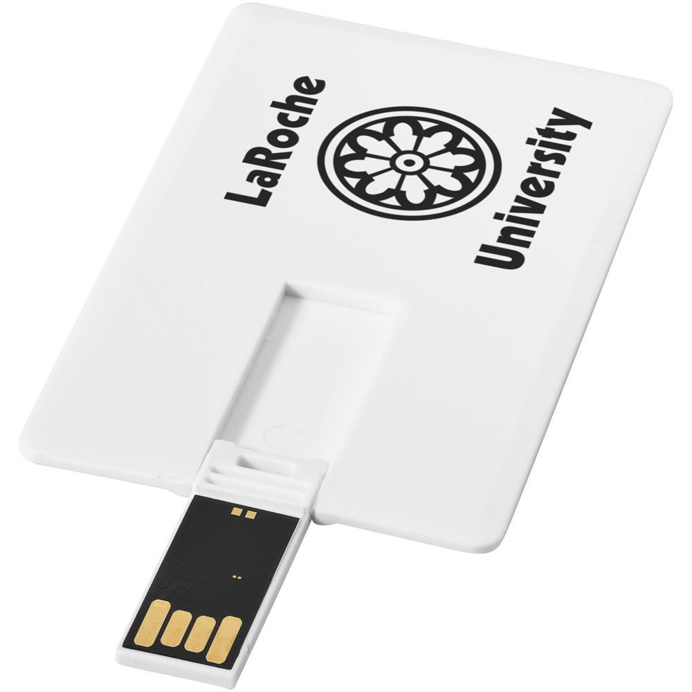 Slim kreditkortformet USB stik 4 GB i farven Hvid