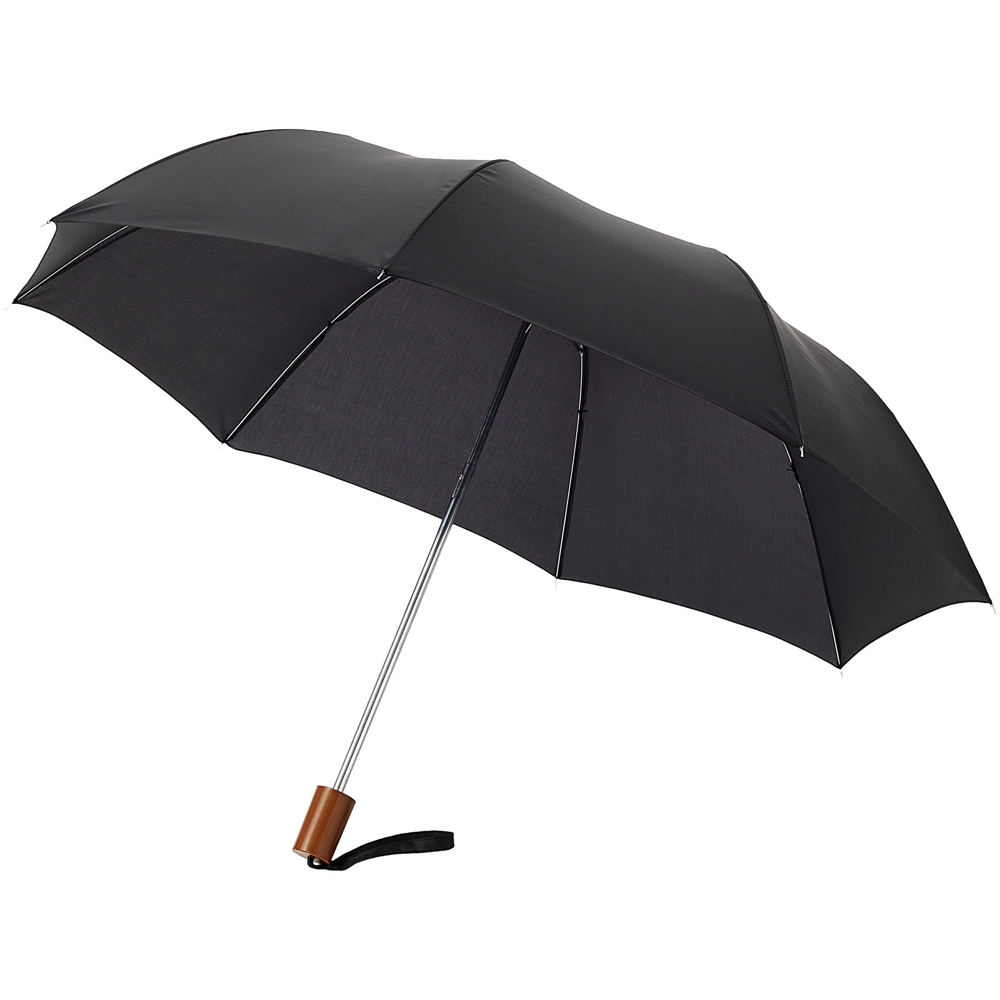 Oho 20" foldbar paraply i farven Ensfarvet sort