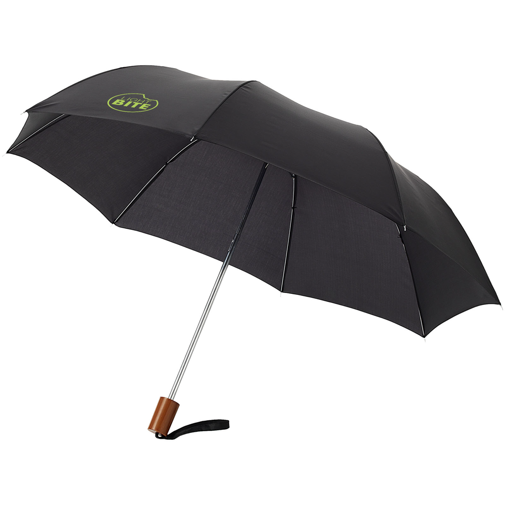 Oho 20" foldbar paraply i farven Ensfarvet sort