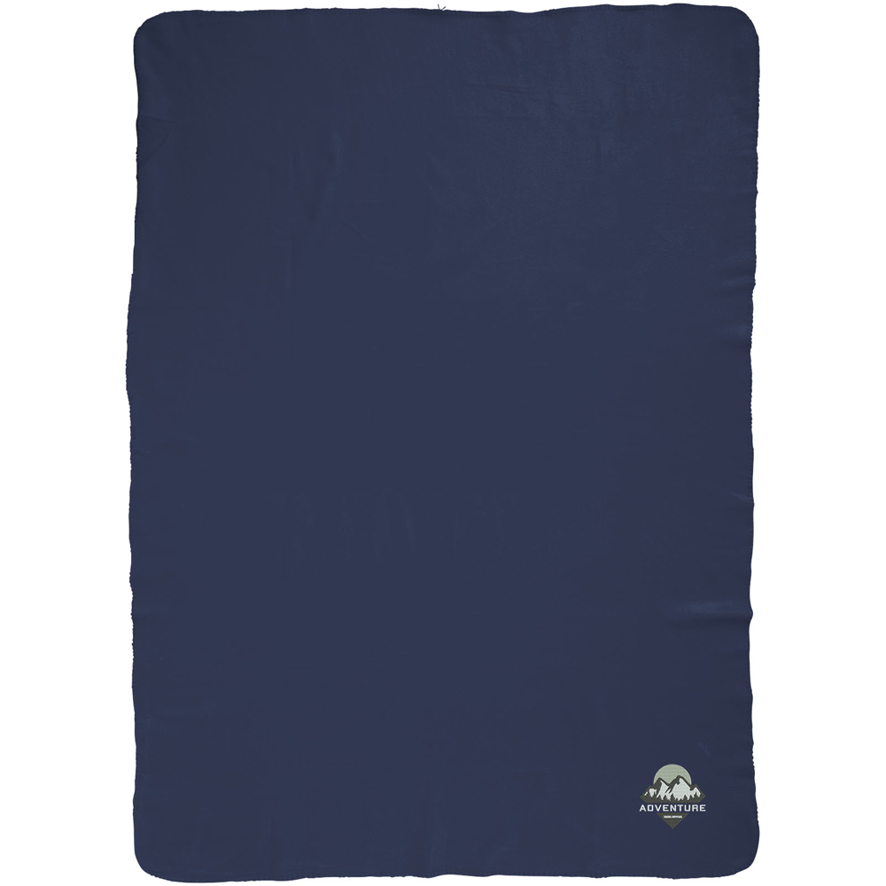 Huggy fleecetæppe med pose 150 x 120 cm i farven Marineblå