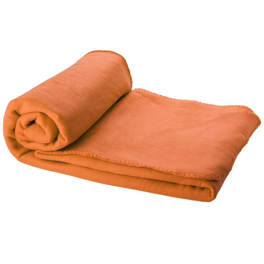 Huggy fleecetæppe med pose 150 x 120 cm i farven Orange