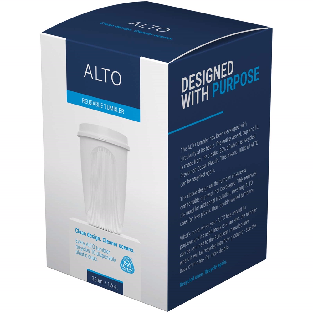 Alto POP 350 ml krus med 360° låg i farven Sandsten