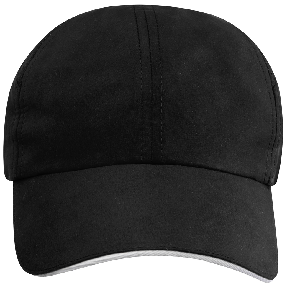 Morion 110 g/m² 6-panels GRS genanvendt cool fit sandwich cap i farven Ensfarvet sort