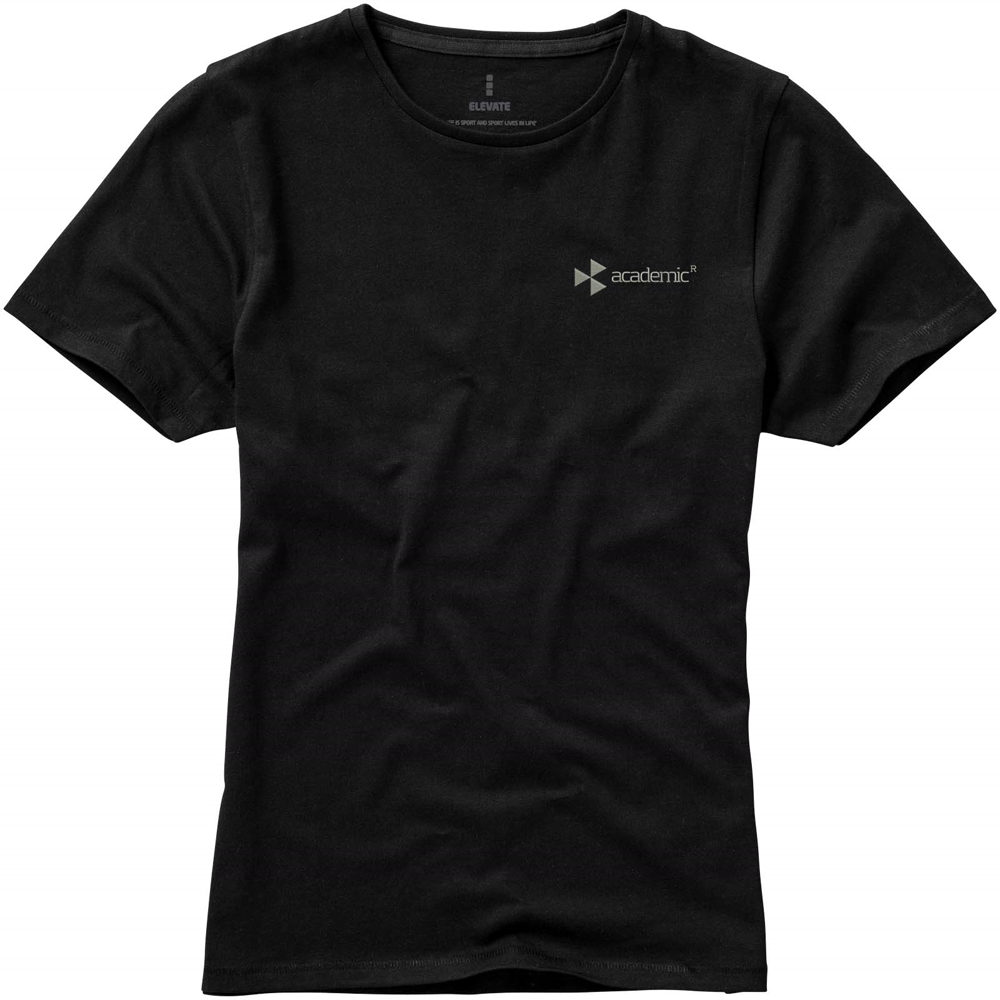 Nanaimo kortærmet t-shirt til kvinder i farven Ensfarvet sort
