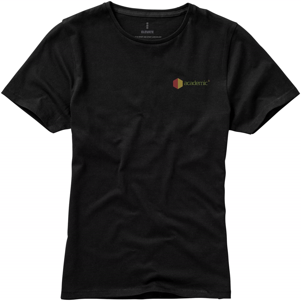 Nanaimo kortærmet t-shirt til kvinder i farven Ensfarvet sort