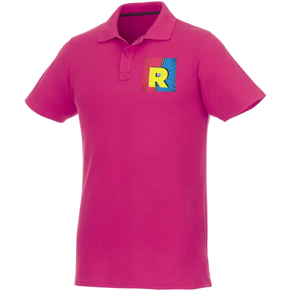 Helios 180 g/m² kortærmet polo til mænd i farven Magenta