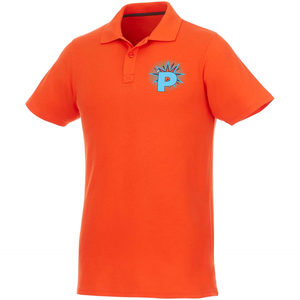 Helios 180 g/m² kortærmet polo til mænd i farven Orange