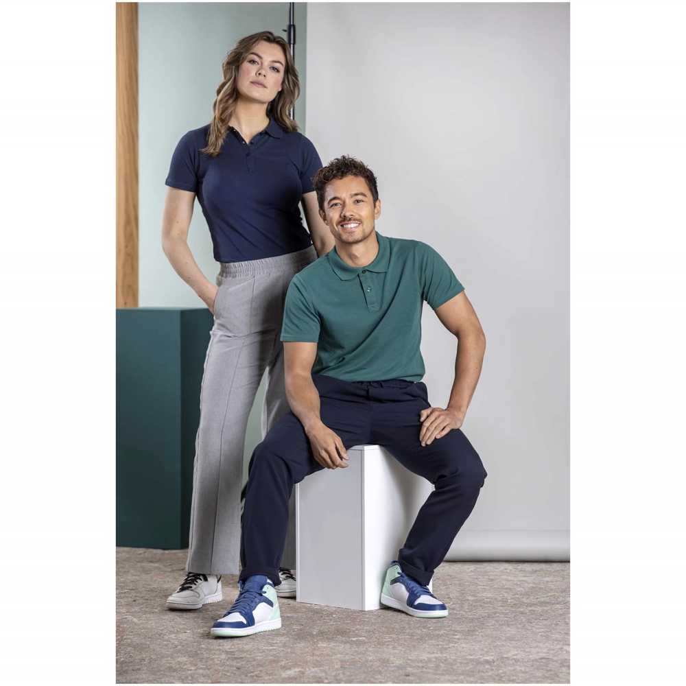 Helios 180 g/m² kortærmet polo til mænd i farven Meleret grå