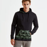Men's camo trimmed hoodie
