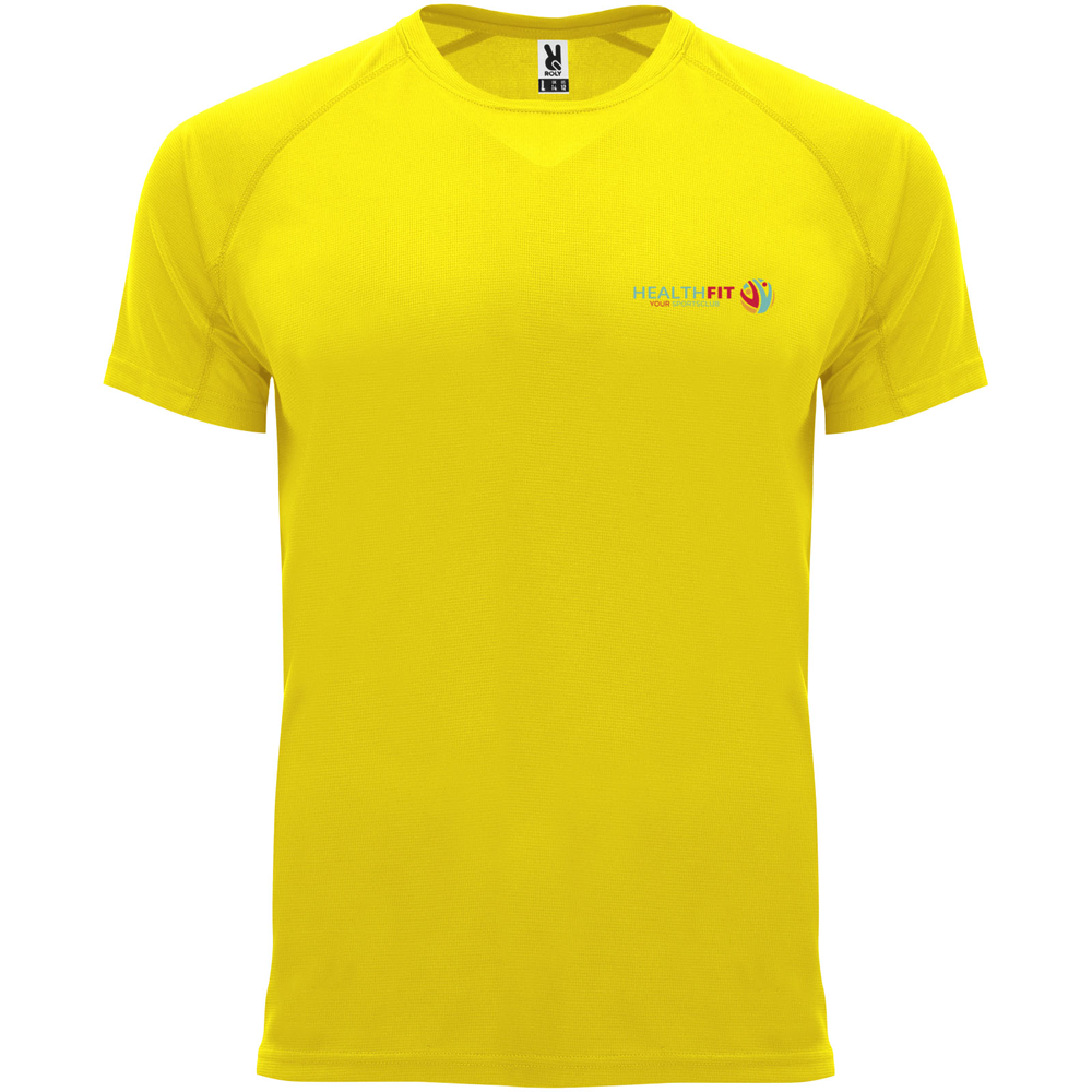 Bahrain 135 g/m² kortærmet sports t-shirt til børn i farven Gul