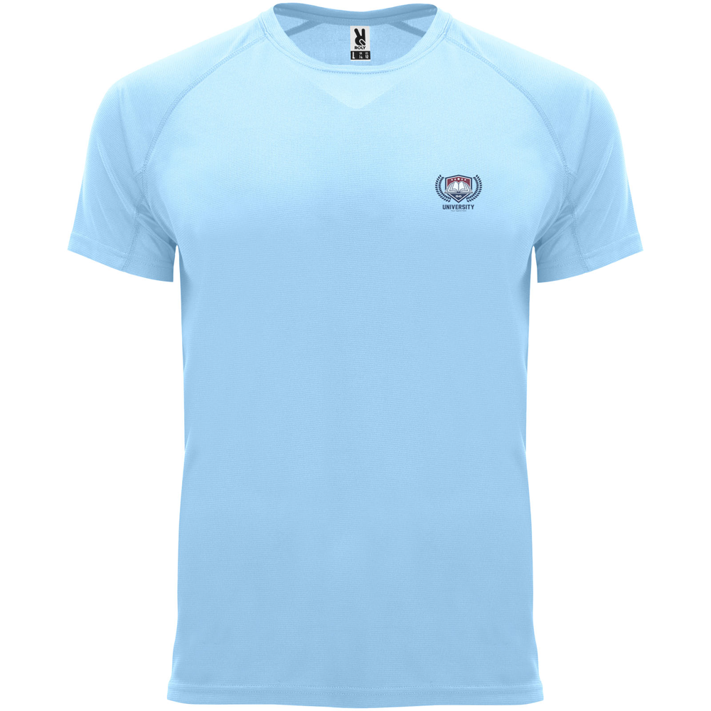 Bahrain 135 g/m² kortærmet sports t-shirt til børn i farven Himmelblå