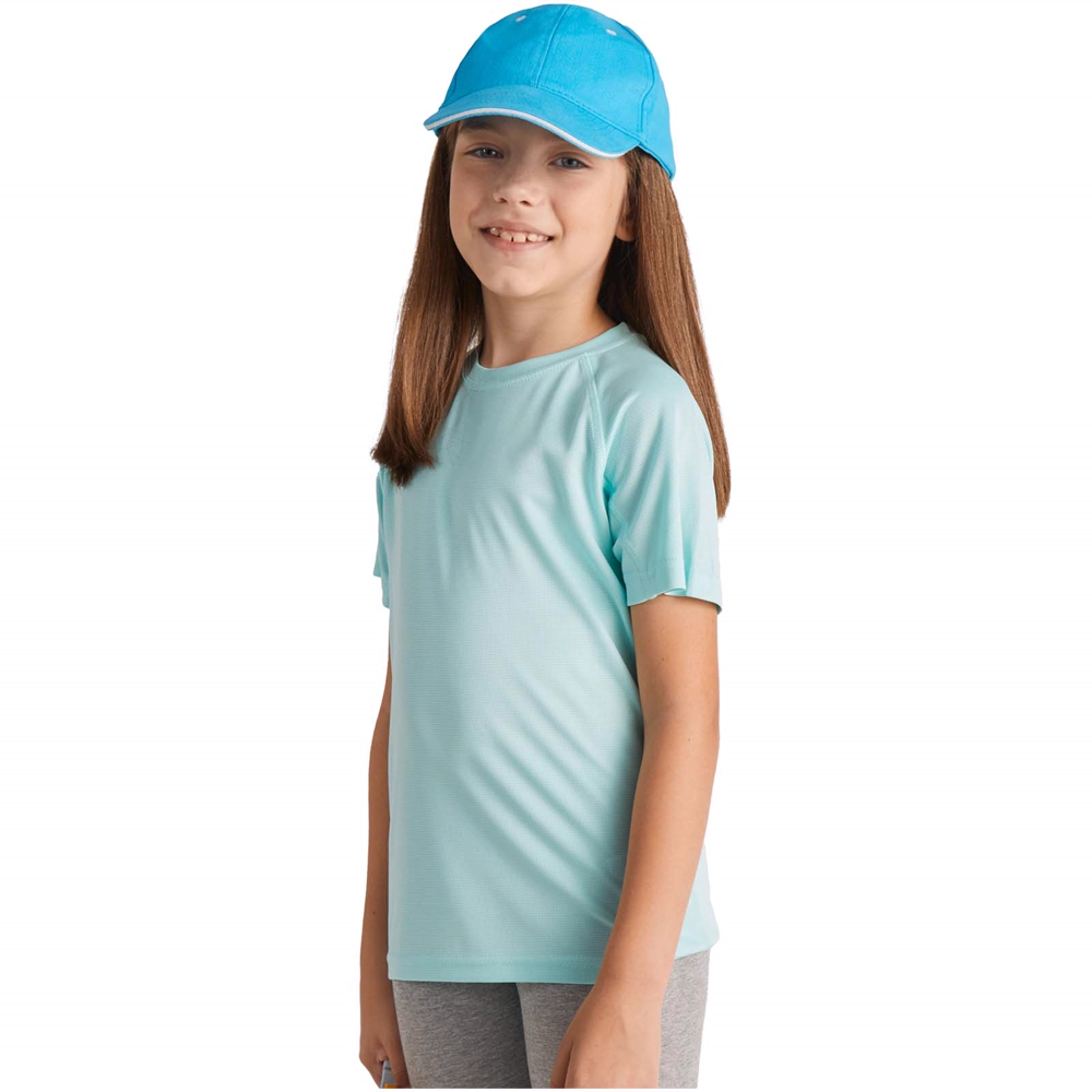 Bahrain 135 g/m² kortærmet sports t-shirt til børn i farven Fluor rosa