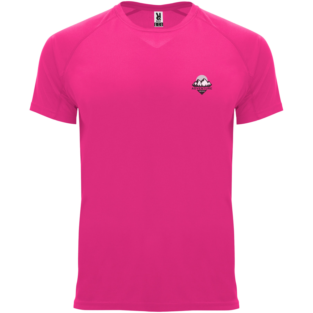 Bahrain 135 g/m² kortærmet sports t-shirt til børn i farven Fluor rosa