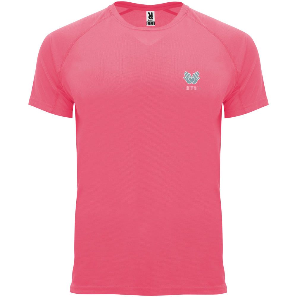 Bahrain 135 g/m² kortærmet sports t-shirt til børn i farven Fluor lady rosa