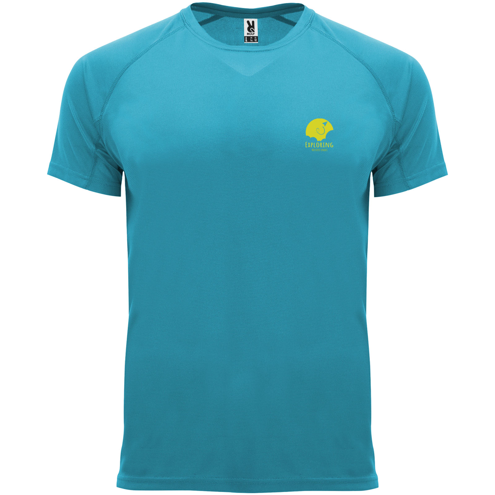 Bahrain 135 g/m² kortærmet sports t-shirt til børn i farven Turkis