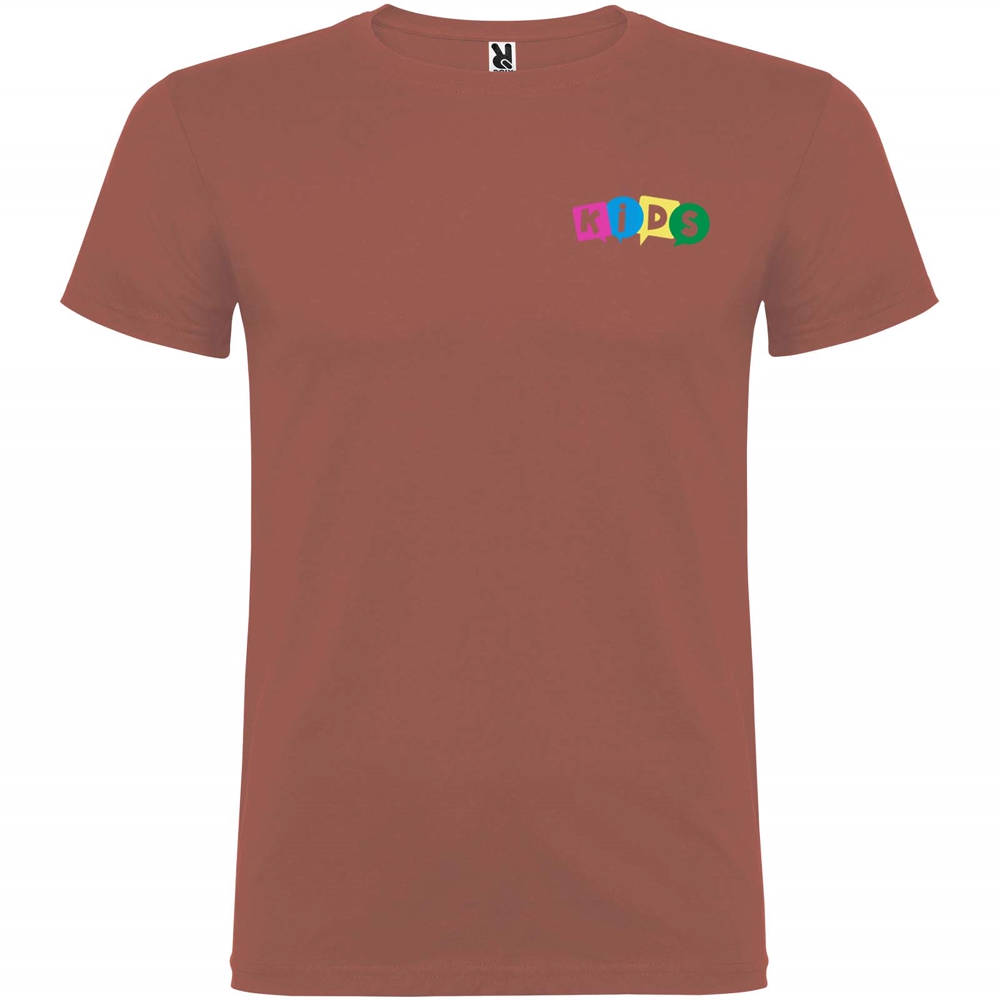 Beagle 155 g/m² kortærmet t-shirt til børn i farven Mursten rød