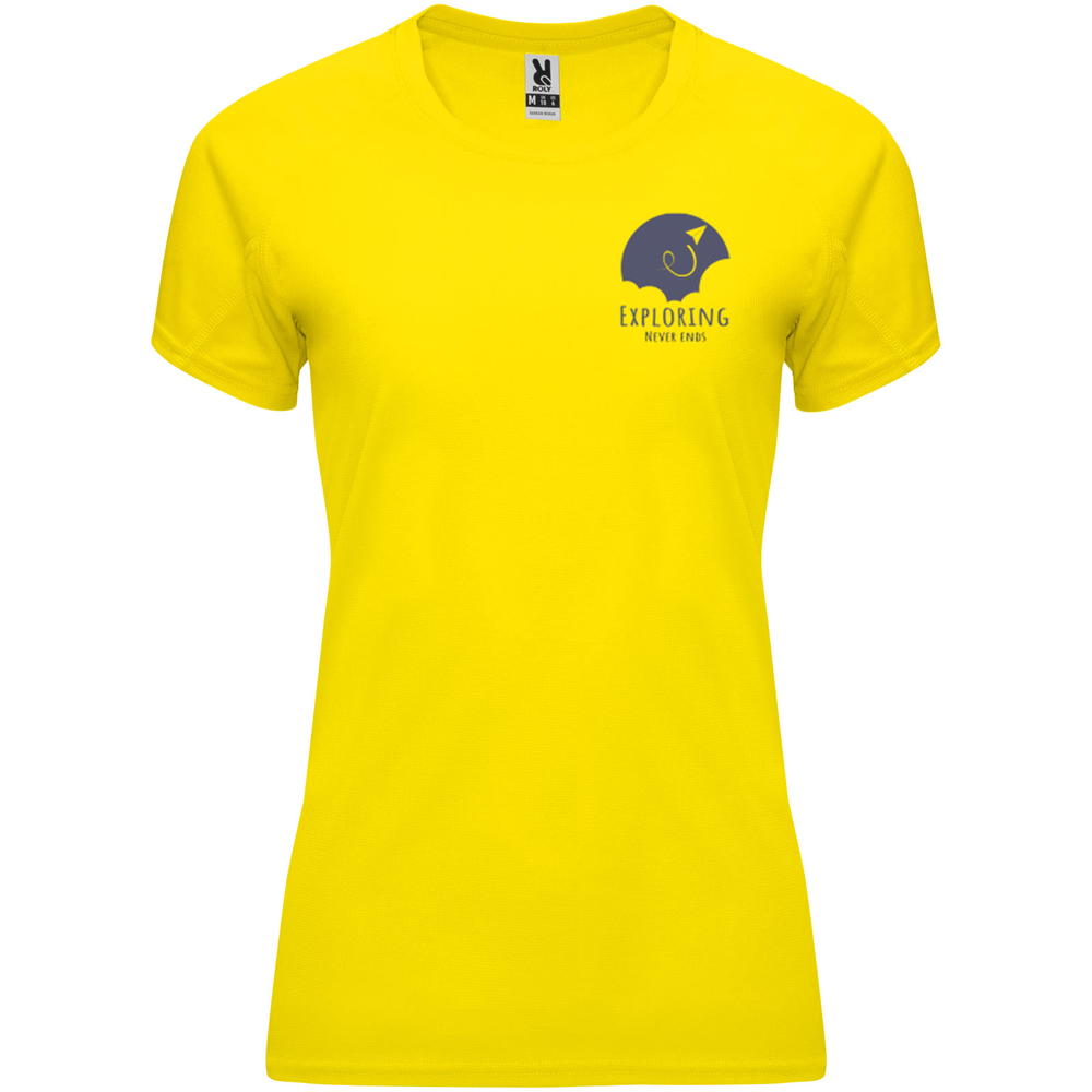 Bahrain 135 g/m² kortærmet sports t-shirt til kvinder i farven Gul