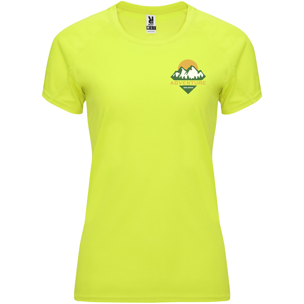 Bahrain 135 g/m² kortærmet sports t-shirt til kvinder i farven Fluorgul