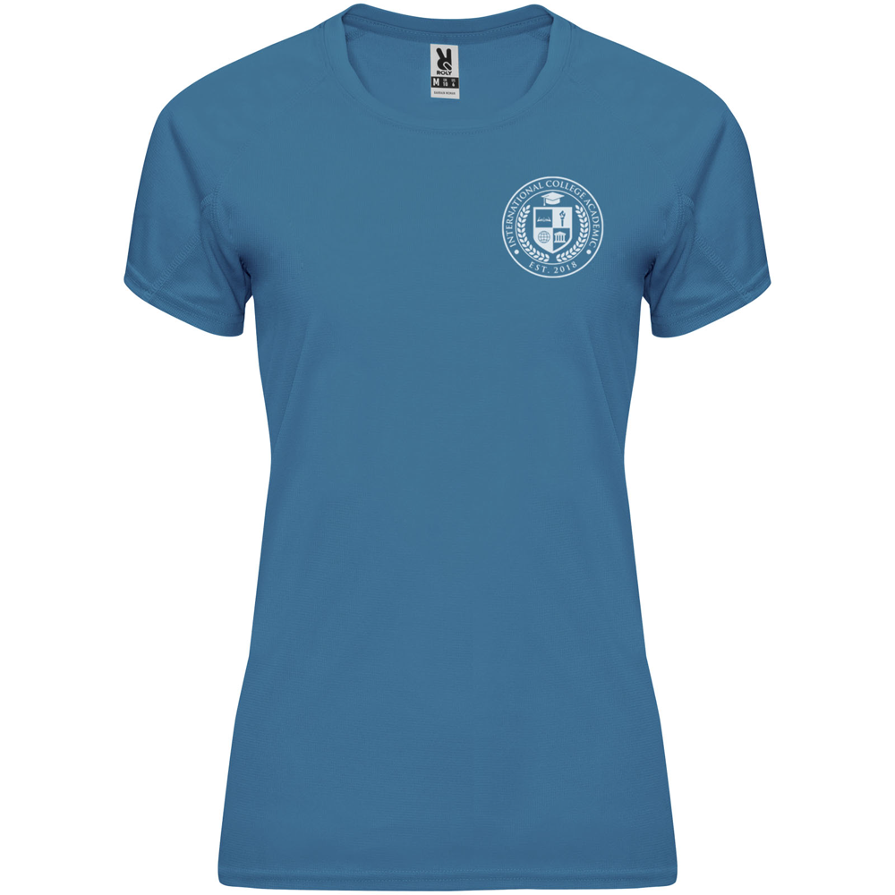 Bahrain 135 g/m² kortærmet sports t-shirt til kvinder i farven Måneskin blå