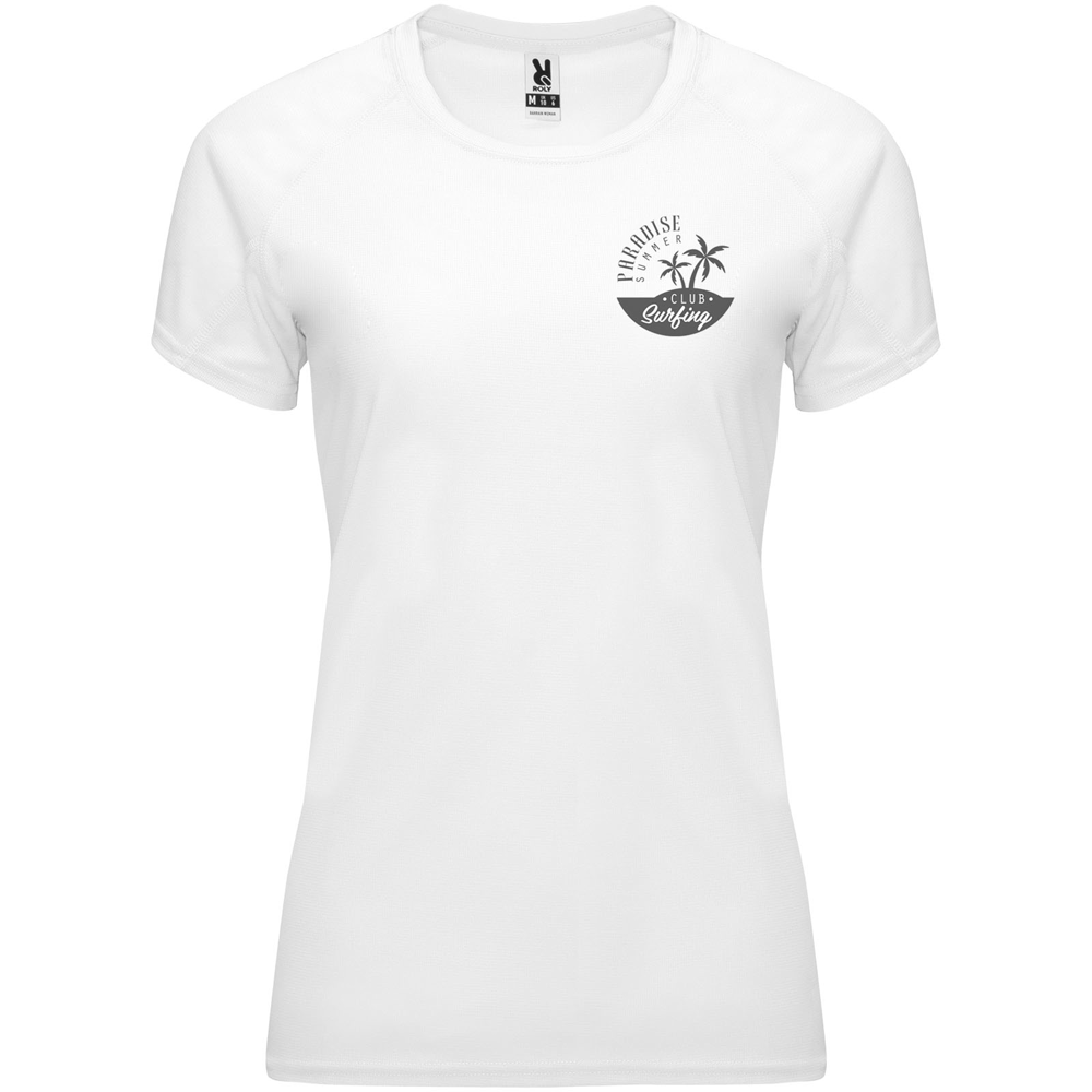Bahrain 135 g/m² kortærmet sports t-shirt til kvinder i farven Hvid