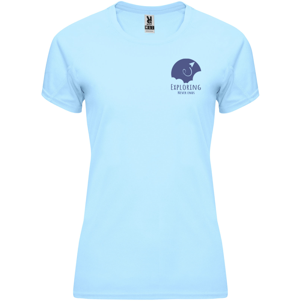 Bahrain 135 g/m² kortærmet sports t-shirt til kvinder i farven Himmelblå