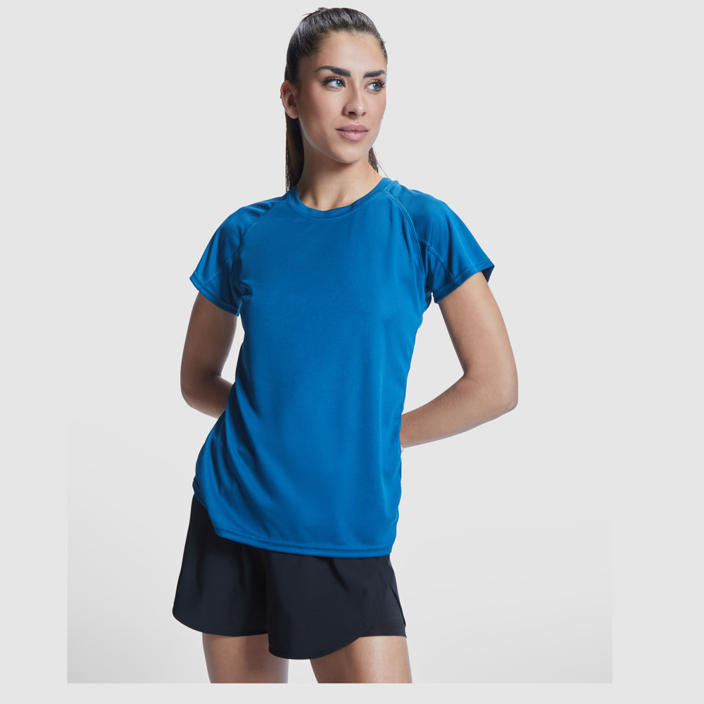 Bahrain 135 g/m² kortærmet sports t-shirt til kvinder i farven Fluor rosa