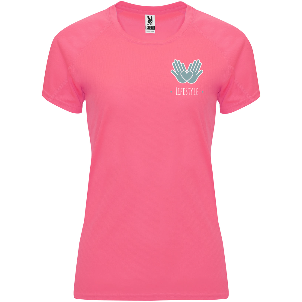 Bahrain 135 g/m² kortærmet sports t-shirt til kvinder i farven Fluor lady rosa