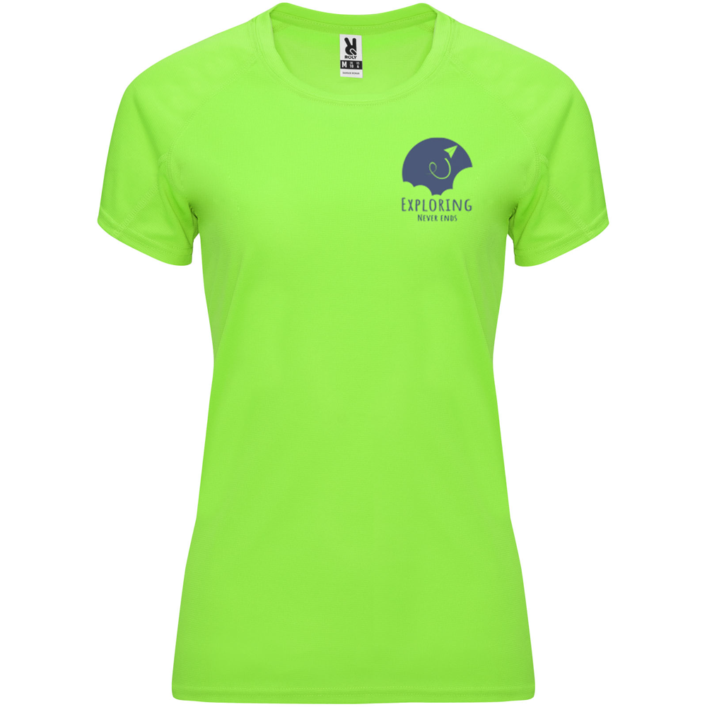 Bahrain 135 g/m² kortærmet sports t-shirt til kvinder i farven Fluorgrøn