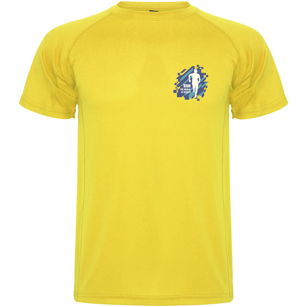 Montecarlo 150 g/m² kortærmet sport t-shirt til mænd i farven Gul