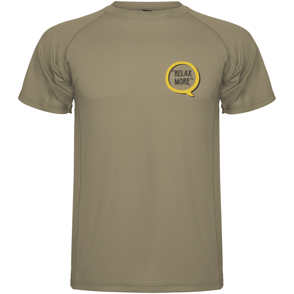 Montecarlo 150 g/m² kortærmet sport t-shirt til mænd i farven Mørk sand