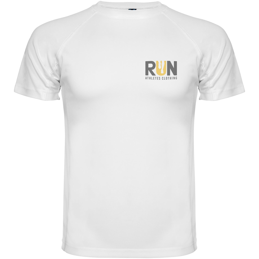 Montecarlo 150 g/m² kortærmet sport t-shirt til mænd i farven Hvid