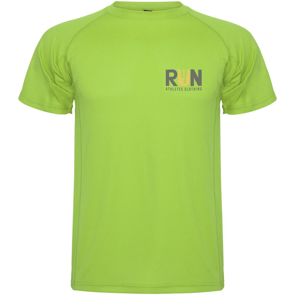 Montecarlo 150 g/m² kortærmet sport t-shirt til mænd i farven Limefarvet